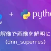 【Python・OpenCV】超解像で画像を鮮明に！(dnn_superres)