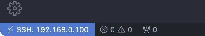 VS Code SSHステータスバー